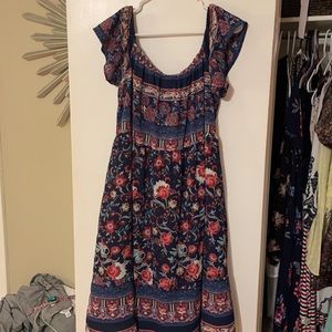 Boho Knox rose midi dress